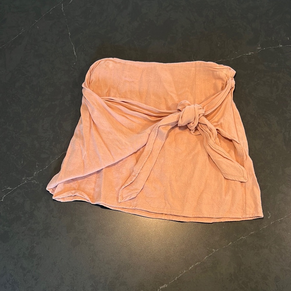 light pink wrap skirt